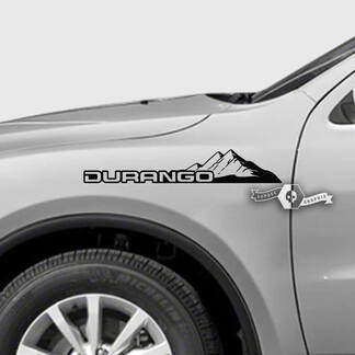Coppia Dodge Durango porte laterali pannello basculante montagne strisce finiture decalcomanie adesivi in ​​vinile
