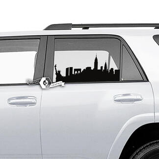 Coppia di adesivi per decalcomanie in vinile laterali con statua della libertà per finestra 4Runner per Toyota 4Runner
