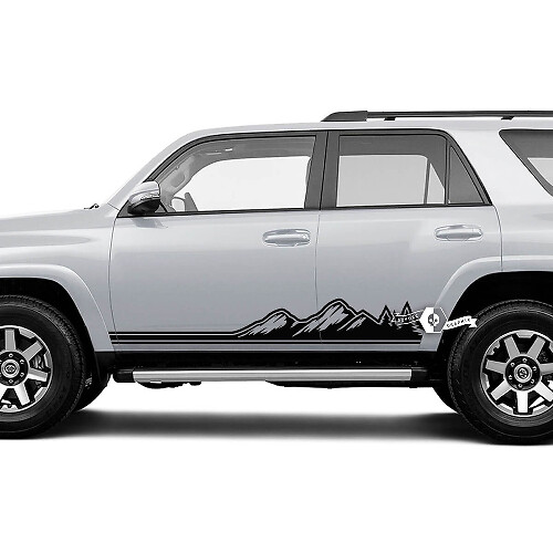Adesivi Strip Laterali in Vinile Stile Montagne per Toyota 4Runner TRD