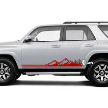 Adesivi Strip Laterali in Vinile Stile Montagne per Toyota 4Runner TRD_2