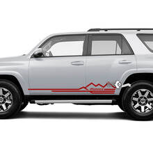 Coppia 4Runner Porta Laterale Vinile Montagne Rocker Pannello Linee Trim Logo Della Banda Del Vinile Decalcomanie Adesivi per Toyota TRD 4Runner
 2