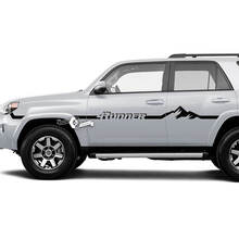Coppia adesivi per decalcomanie in vinile a strisce per porte laterali in vinile montagne parafanghi per Toyota TRD 4Runner
 2