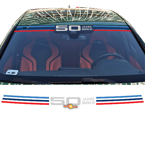 Adesivo in vinile a strisce stile BMW M 50 Anni per parabrezza per BMW Serie G