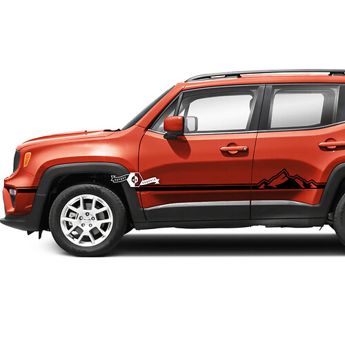 Jeep Renegade Doors Stripe Grafica Decalcomania in vinile Adesivo Laterale 3 Colori

