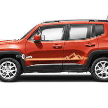 Jeep Renegade Doors Stripe Grafica Decalcomania in vinile Adesivo Laterale 3 Colori
 3