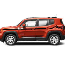 Coppia adesivi decalcomania in vinile grafico Jeep Renegade Doors Mountain Side Stripe
 3