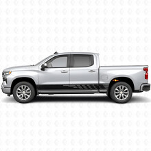 Strisce in vinile a fessura sfalsata per porte e pannelli sottoporta per Chevrolet Silverado 1500 T1XX 2019-2026_2
