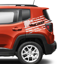Coppia Jeep Renegade Parafango posteriore Bandiera USA Distrutta Grafica Adesivo in vinile 2 colori
 2