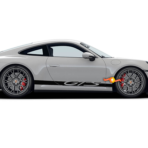 Coppia adesivi Porsche GTS adesivi laterali in vinile per porte
