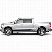 Strisce in Vinile a Contorno Parallelo per Porta e Minigonne per Chevrolet Silverado 1500 T1XX 2019-2026_2