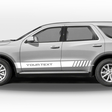 Strisce Racing con Testo Personalizzato Set di Adesivi Laterali in Vinile per Dodge Durango_2