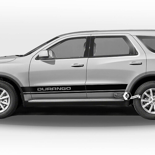 Coppia adesivi in ​​vinile con decalcomania a strisce per pannelli basculanti per porte laterali Dodge Durango
