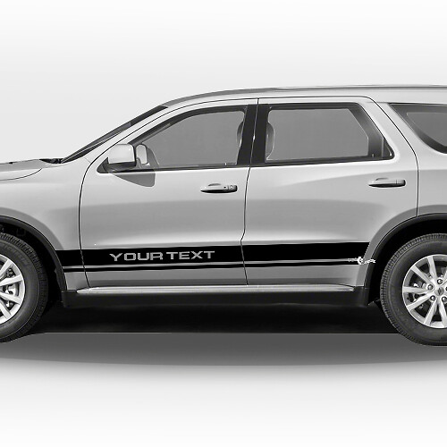Set di Adesivi in Vinile con Doppie Strisce Laterali Lineari per Dodge Durango