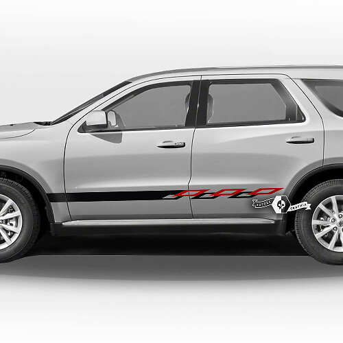 Coppia Dodge Durango porte laterali pannello basculante rivestimento bandiera a scacchiera strisce decalcomania adesivi in ​​vinile 2 colori
