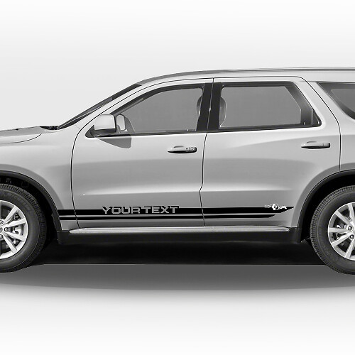 Set di Adesivi in Vinile con Strisce Laterali Personalizzate Doppie per Dodge Durango_1