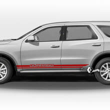 Coppia adesivi in ​​vinile con decalcomania a strisce con logo per porte laterali Dodge Durango
 2