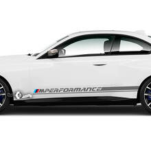 Coppia BMW M2 M240 G42 F22 F87 M Performance Side Line Stripe Doors Stripe Adesivo in vinile
 2