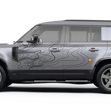 Porte coppia Decal di mappa topografica per Land Rover Defender 110 Vinil Sticker
 2