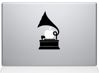 Adesivo decalcomania grammofono per MacBook
