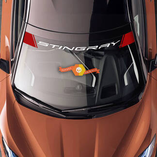 Parabrezza Stingray Chevrolet C8 Corvette Stingray Z06 C8R strisce di vinile decalcomanie 2 colori
