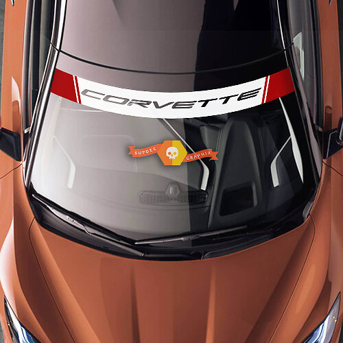 Adesivo in Vinile per Parabrezza Corvette per Chevy Corvette C8