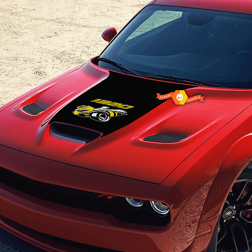 Cappuccio Dodge Challenger 1320 Bee Vinile Decalcomania Grafica del cofano
