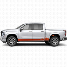 Strisce in Vinile per Porte e Minigonne Mountain Range per Chevrolet Silverado 1500 Nuova Generazione 2027_4