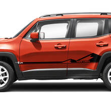 Coppia Jeep Renegade Doors Side Mountains Graphic Stripe Vinile Decalcomania Striscia adesiva
 2