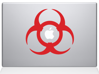 Adesivo decalcomania rischio biologico per MacBook Apple
