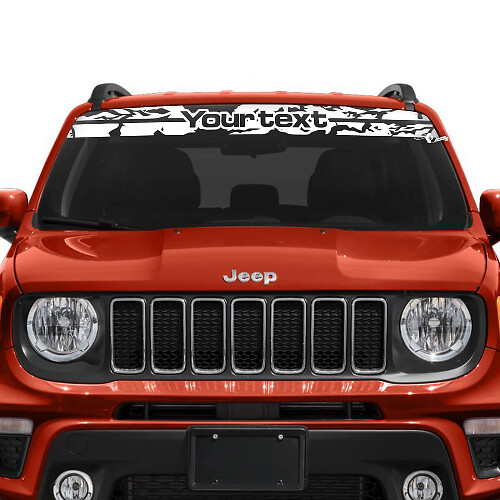 Adesivo in vinile per parabrezza personalizzato consumato per Jeep Renegade