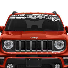 Jeep Renegade parabrezza finestra logo grafico adesivo in vinile distrutto malconcio
 2