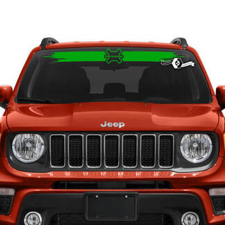 Jeep Renegade parabrezza finestra grafico malconcio adesivo decalcomania in vinile distrutto
 1