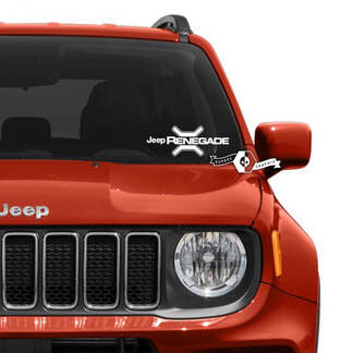 Adesivo decalcomania grafica in vinile per finestrino del parabrezza Jeep Renegade

