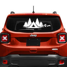 Jeep Renegade parabrezza grafica finestra portellone posteriore bandiera USA malconcio distrutto adesivo in vinile
 3