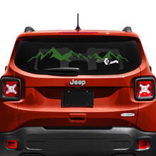 Jeep Renegade portellone finestra montagna adesivo decalcomania in vinile
 2