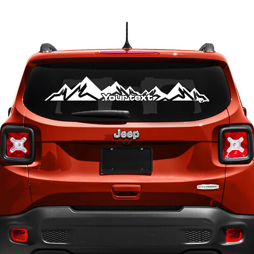 Adesivo Vinile Personalizzato Testo per Finestrino Posteriore del Portellone per Jeep Renegade