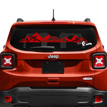 Jeep Renegade portellone finestra montagna logo adesivo decalcomania in vinile
 2