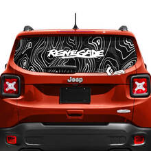 Jeep Renegade portellone posteriore logo mappa topografica adesivo decalcomania in vinile 2 colori
 2