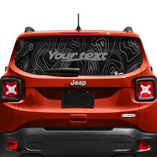 Adesivo in Vinile con Testo Personalizzato Mappa Topografica per Finestrino Portellone 2 Colori per Jeep Renegade 5