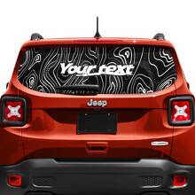 Adesivo in Vinile con Testo Personalizzato Mappa Topografica per Finestrino Portellone 2 Colori per Jeep Renegade 6