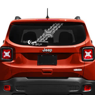 Adesivo decalcomania in vinile con logo della finestra del portellone posteriore Jeep Renegade
