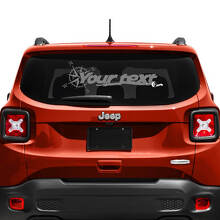 Jeep Renegade portellone finestra bussola pneumatico traccia adesivo decalcomania in vinile
 2