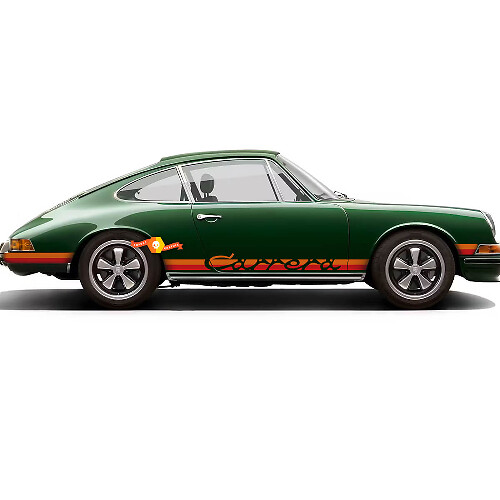 Adesivo laterale a strisce colorate vintage Porsche 911 Carrera 2 944 911 959 930 Carrera RS