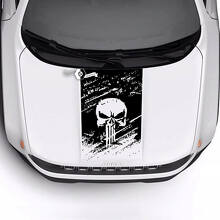 Jeep Renegade Trailhawk Sport Teschio distrutto malconcio cappuccio logo striscia adesivo decalcomania in vinile
 2