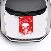 Jeep Renegade Trailhawk Sport Teschio distrutto malconcio cappuccio logo striscia adesivo decalcomania in vinile
 3