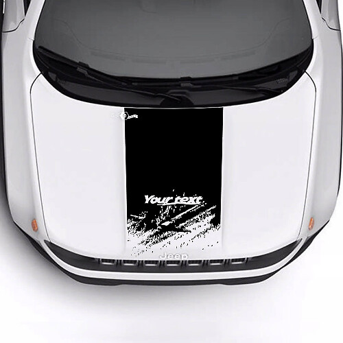 Adesivo in Vinile con Testo Personalizzato Logo Striscia Cofano Rovinato Ammaccato per Jeep Renegade Trailhawk
