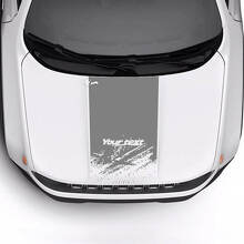 Adesivo in Vinile con Testo Personalizzato Logo Striscia Cofano Rovinato Ammaccato per Jeep Renegade Trailhawk 2