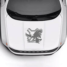 Adesivo in Vinile con Testo Personalizzato Cappuccio Aquila Calva 3 per Jeep Renegade 2