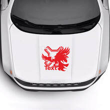 Adesivo in Vinile con Testo Personalizzato Cappuccio Aquila Calva 3 per Jeep Renegade 3