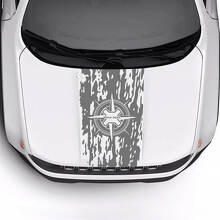 Adesivo in Vinile Personalizzato Testo Bussola Danneggiata Distrutta Bandiera Cofano per Jeep Renegade Trailhawk 2